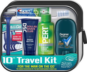 Men’s Hygiene Kit 10 pc. Featuring: Dollar Shave Club Shave Butter and Crest Toothpaste