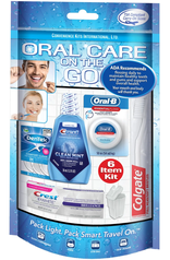 Oral Care On The Go 6 pc Travel Kit