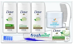 Unisex 8 pc Travel Essentials Hygiene Kit