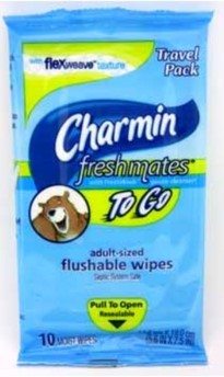 Charmin To Go Fresh Mates Flushable Cloths, 10 ct.