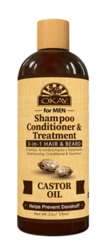 Okay for Men 3in1 Shampoo/conditioner/treatment  2 oz.