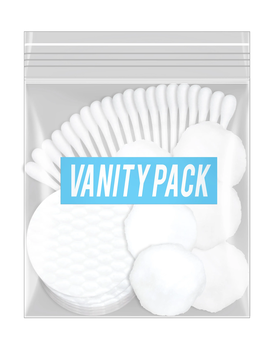 Vanity Pack (20 swabs/6 cotton balls/6 cotton rounds)