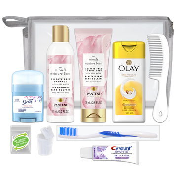 Women’s Deluxe 10pc Travel Kit featuring Sulfate Free Hair Care