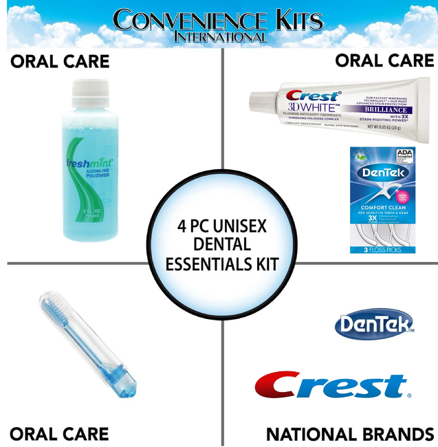 Unisex 4 pc Dental Kit