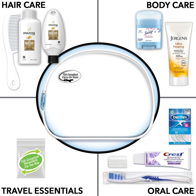 Women's 11 PC Assembled Travel Kit