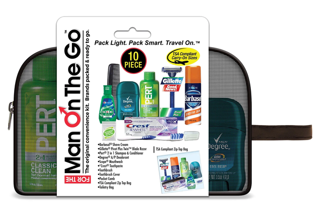 Men’s Deluxe 10 pc Travel Kit for the Man On The Go™