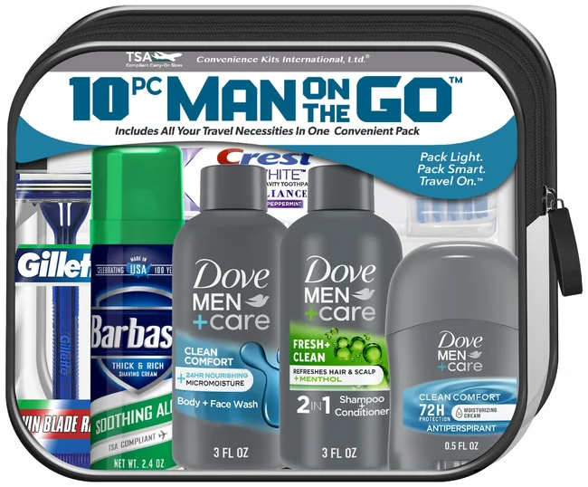 Men's Deluxe 10 pc Dove Travel Kit