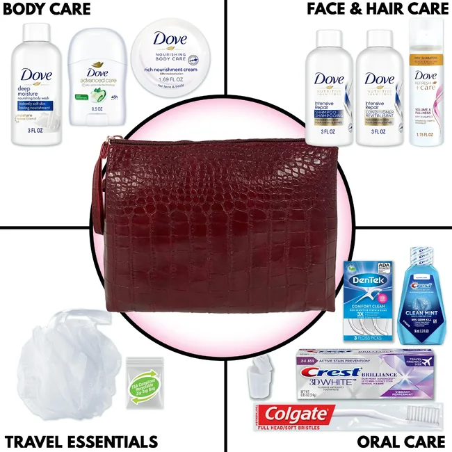Convenience Kits International Women’s Premium 14pc Travel Kit featuring Dove