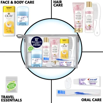 Women’s Deluxe 10pc Travel Kit featuring Sulfate Free Hair Care