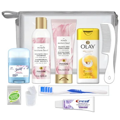 Women’s Deluxe 10pc Travel Kit featuring Sulfate Free Hair Care