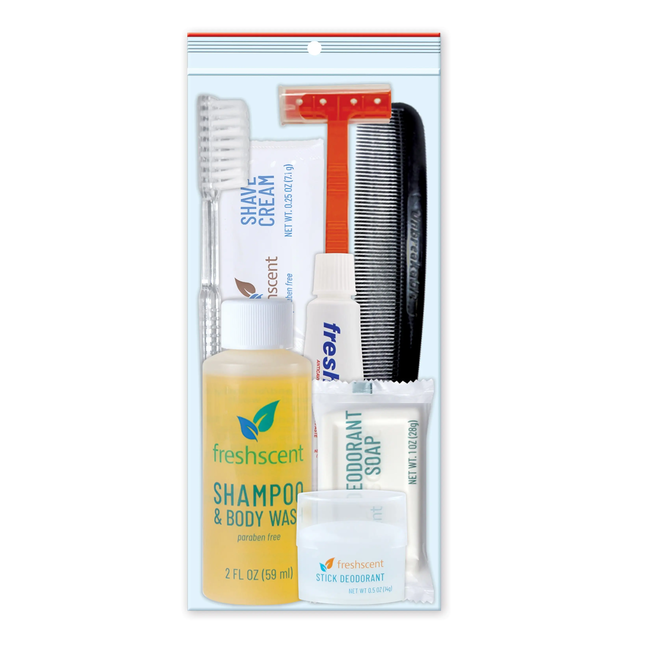 Standard 8 pc Hygiene & Toiletries Kit